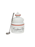 Vintage Porcelaine D’Auteuil Confiture Pot with Spoon Weston Table