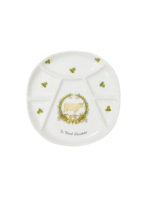  Vintage Porcelaine D'Auteuil Paris Fondue Plates Weston Table 