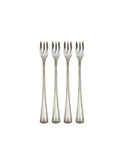 Vintage 1930s Floral Silver Plate Oyster Forks Set of Four Weston Table