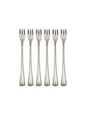 Vintage 1930s Floral Silver Plate Oyster Forks Set of Six Weston Table