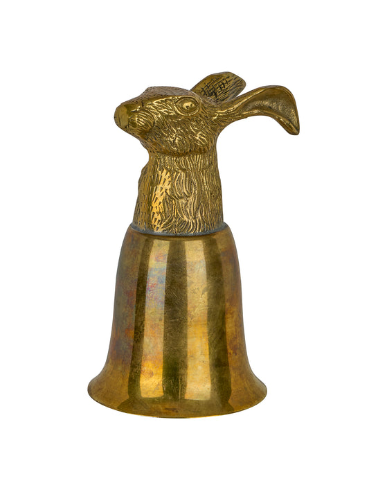 Vintage Rabbit Brass and Silver Plate Stirrup Cup Weston Table
