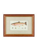 Vintage Rainbow Trout & Fly Art One Weston Table