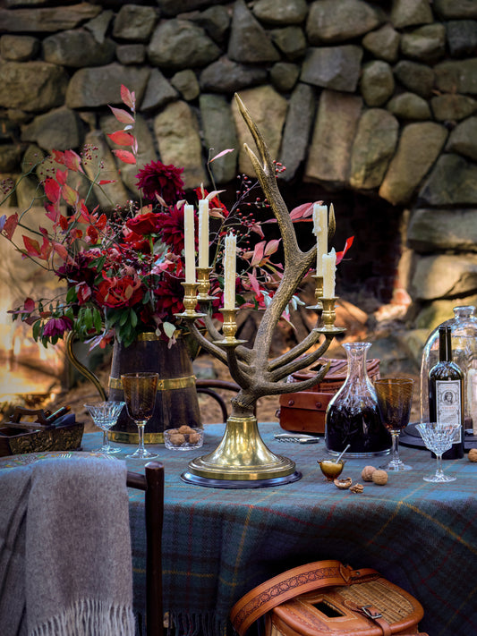 Vintage Ralph Lauren Stag Eight Point Antler Candelabra Weston Table