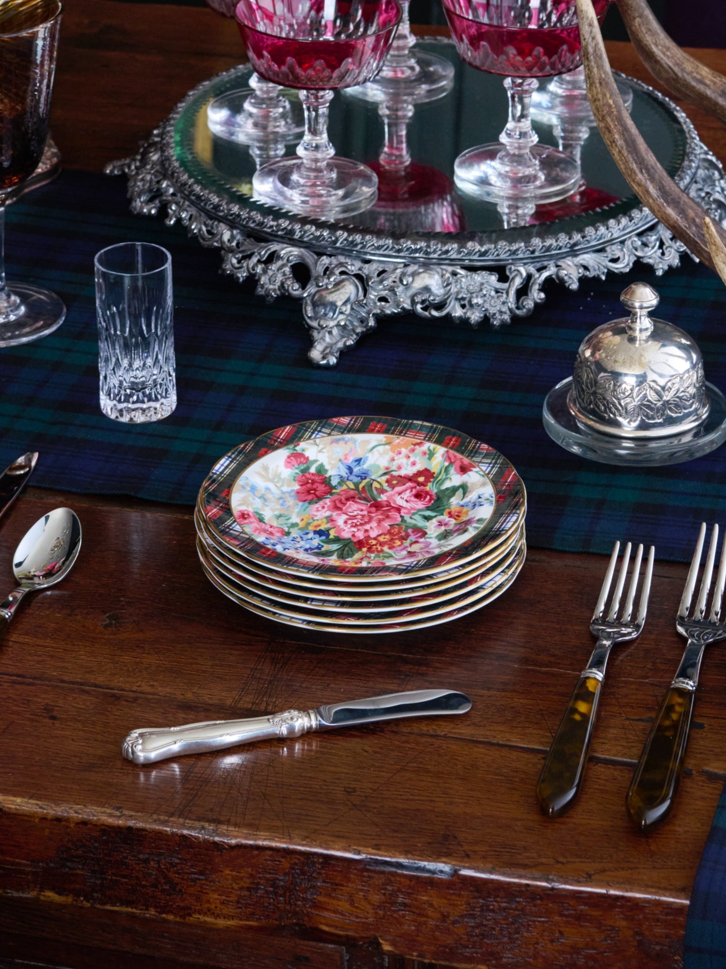 Vintage Ralph Lauren Hampton Floral Canape Plates Weston Table