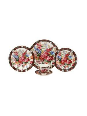  Vintage Ralph Lauren Hampton Floral Dinnerware for Six Weston Table 