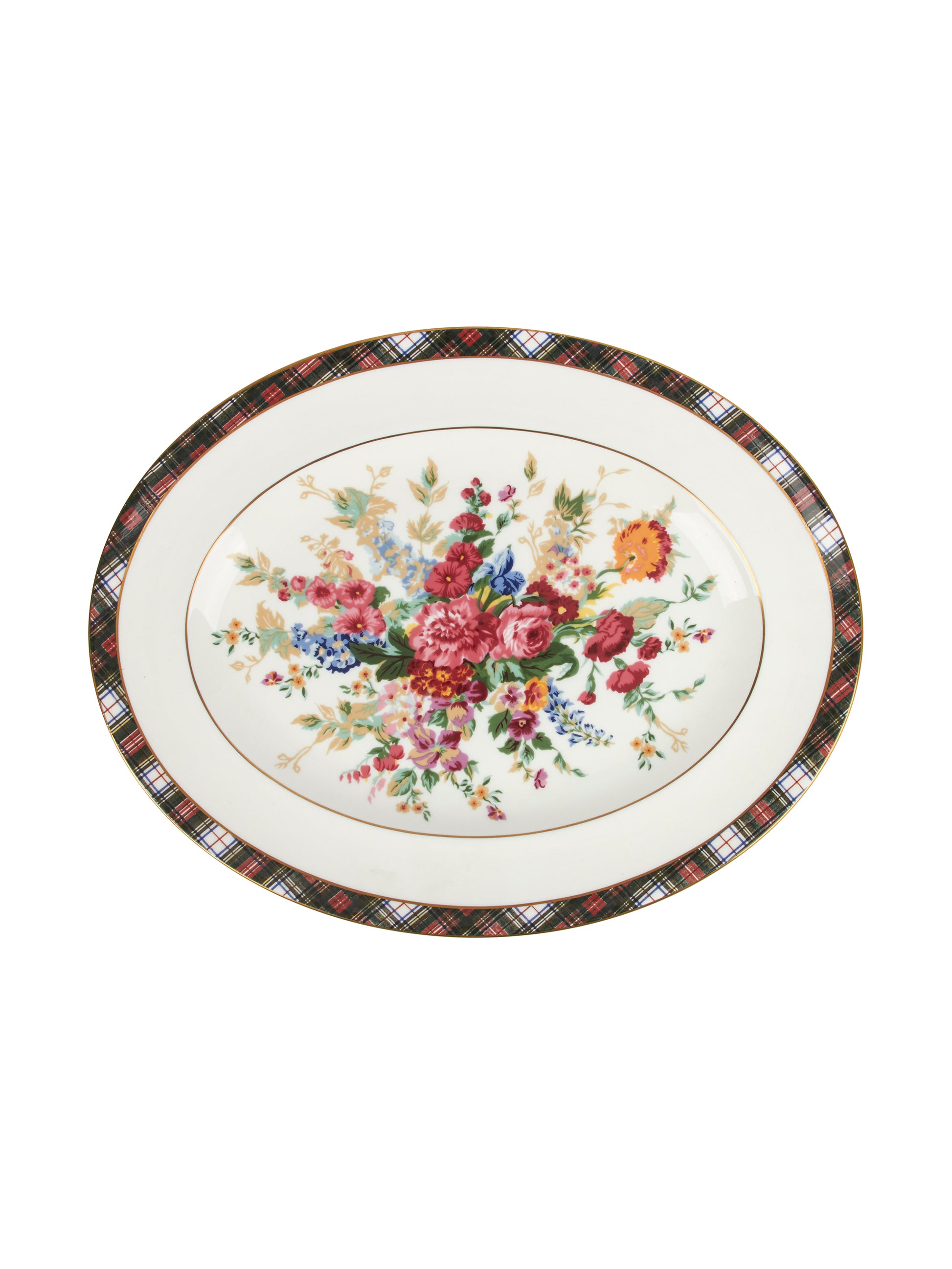 Vintage Ralph Lauren Hampton Floral Oval Serving Platter Weston Table