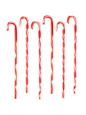 Vintage Red Candy Cane Glass Cocktail Stirrers Set of Six Weston Table