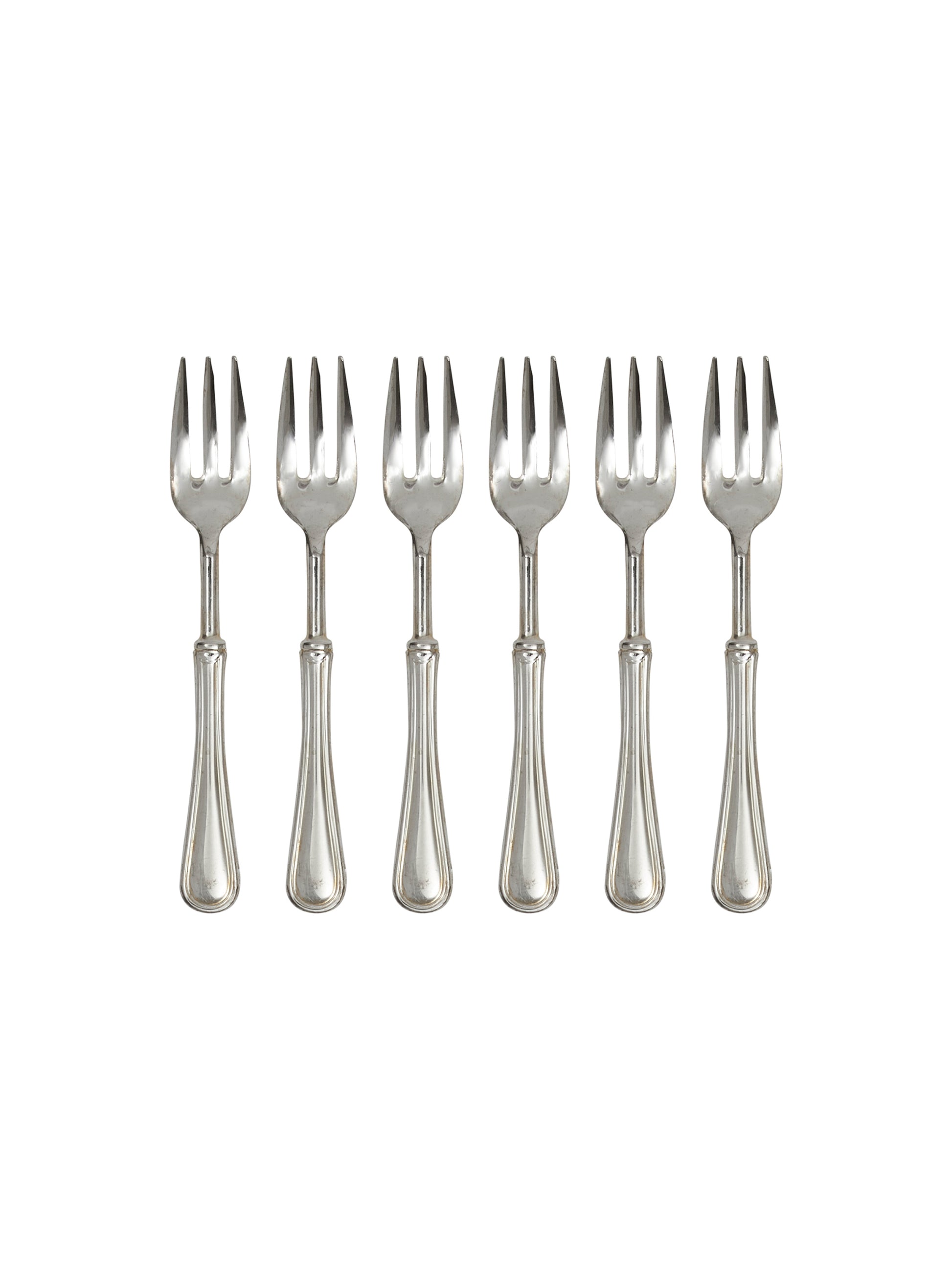 Vintage 1960s Reed and Barton Sheffield Silver Plate Cocktail Forks Set of Six Weston Table