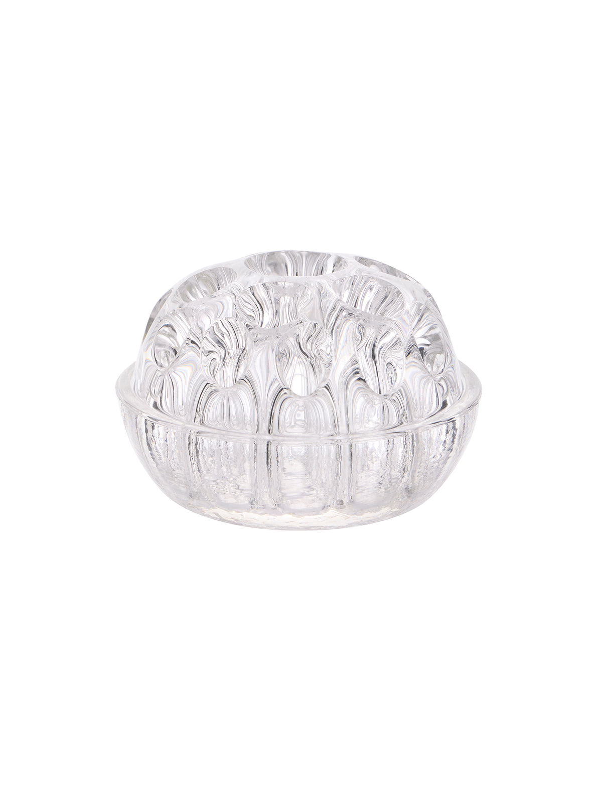 Vintage Reims French Glass Flower Frog Two Weston Table