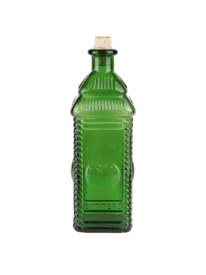  Vintage Retro Berrings Apple Bitters Glass Bottle Green Glass Tall Bottle Weston Table 
