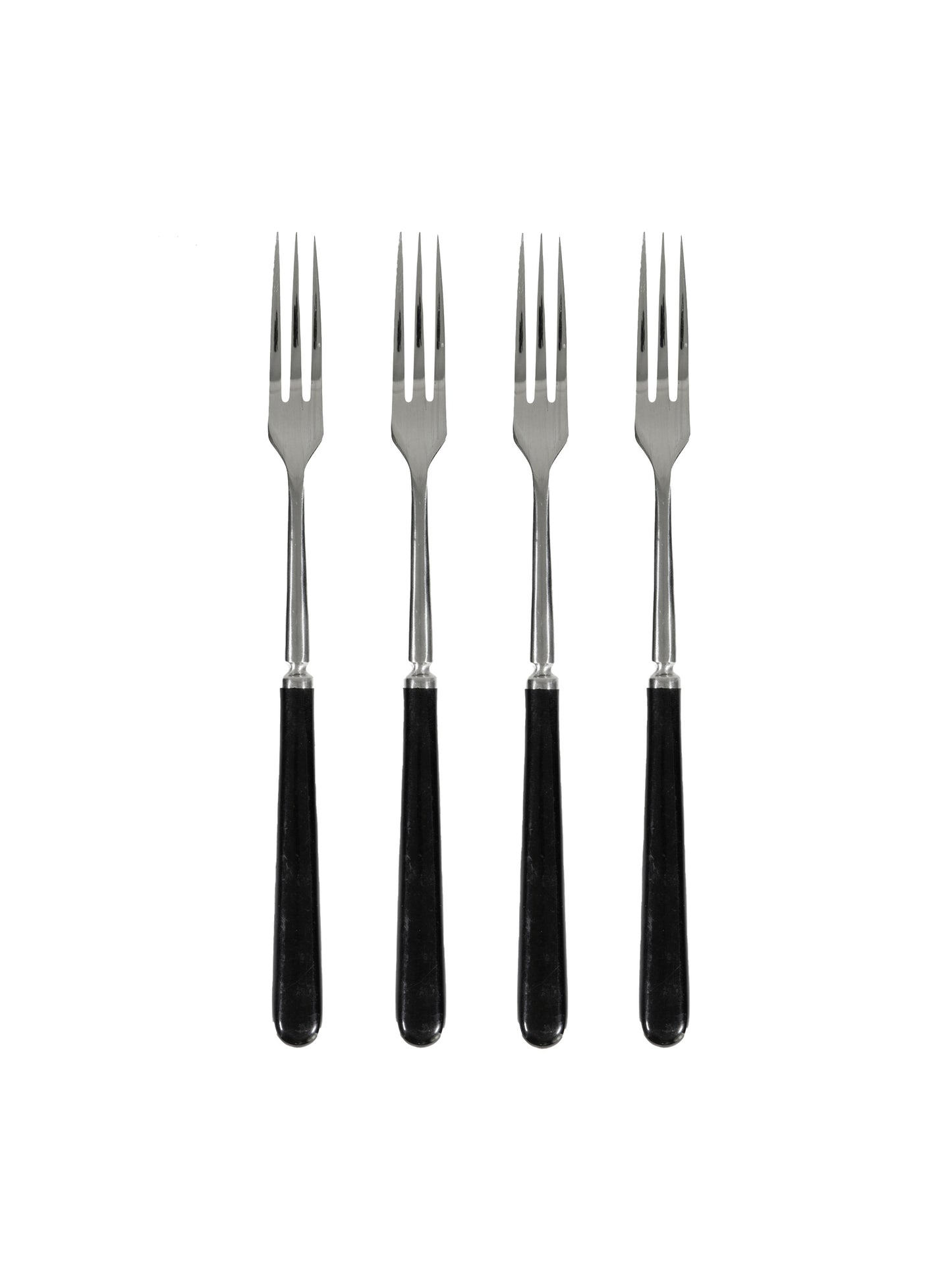 Vintage Retro Black Japanese Long-Handled Forks Set of Four Weston Table