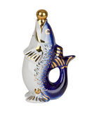 Vintage Retro Blue Fish Pitcher and Shot Glass Set Pitcher Weston Table
