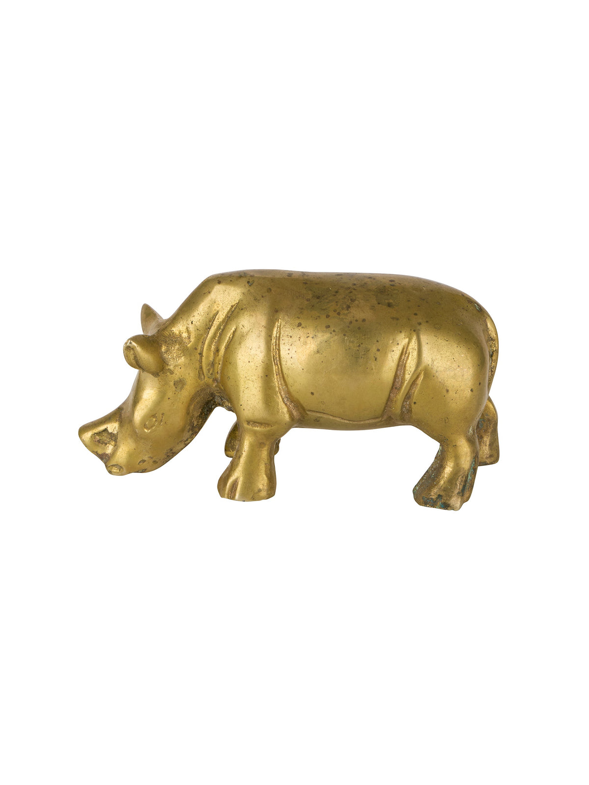 Vintage Retro Brass Rhino Weston Table