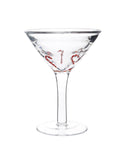 Vintage Retro Candy Cane Cocktail Martini Glasses Weston Table