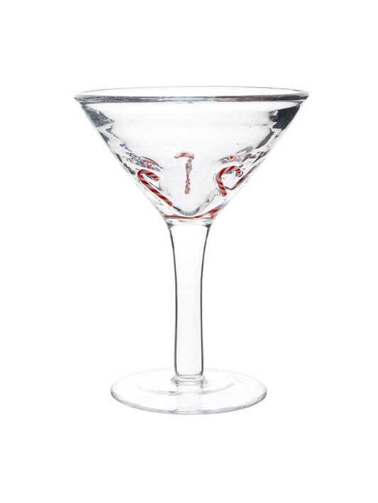 Vintage Retro Candy Cane Cocktail Martini Glasses Weston Table
