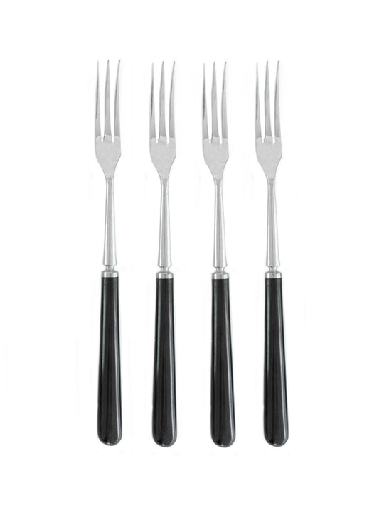 Vintage Retro French Ebony Long Handled Forks Set of Six Weston Table