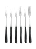 Vintage Retro French Ebony Long Handled Forks Set of Six Weston Table