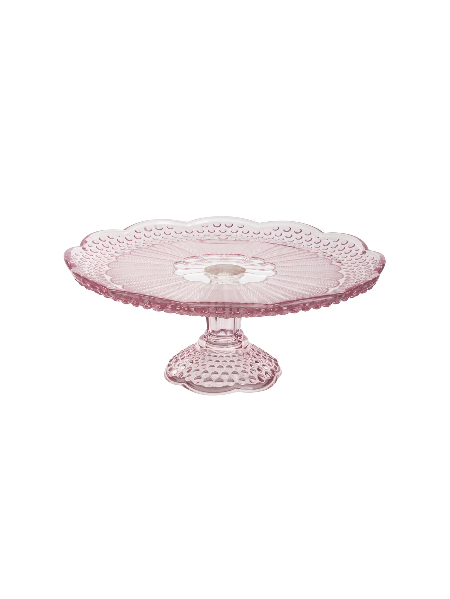 Vintage Retro Hobnail Pink Flower Petal Cake Stand Weston Table