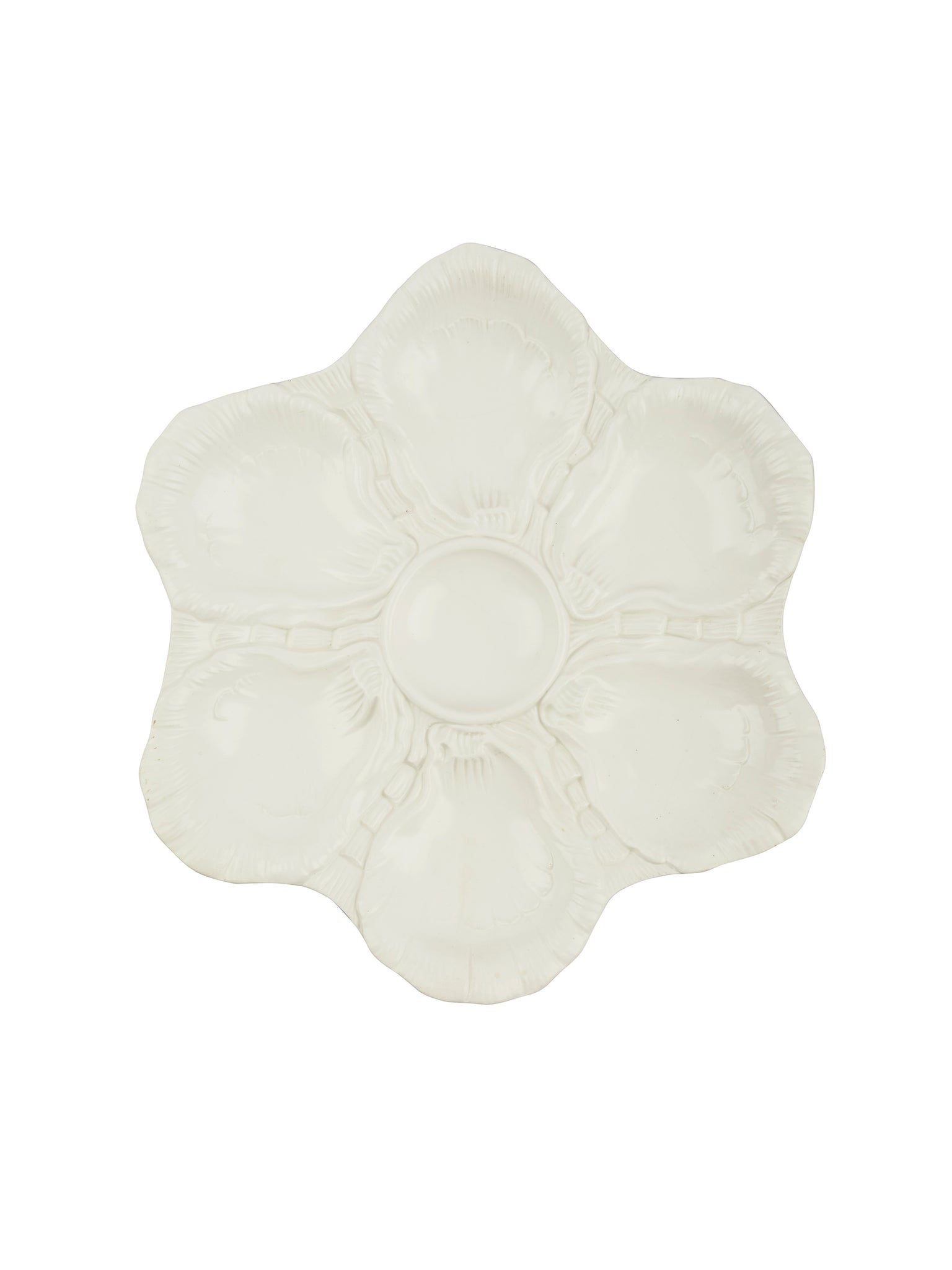 Vintage Retro Italian White Oyster Plate Weston Table