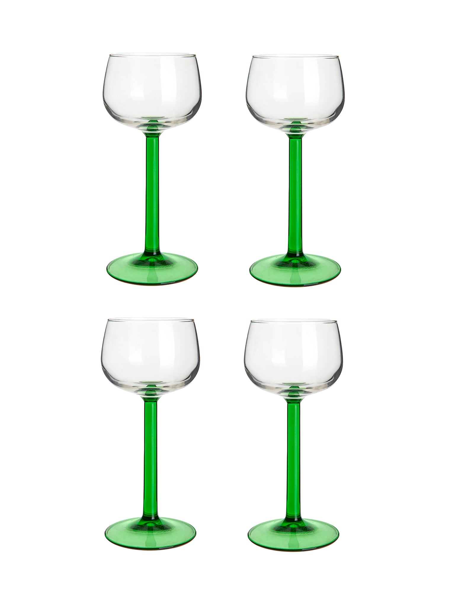 Vintage Retro Luminarc Emerald Green Cocktail Glasses Weston Table