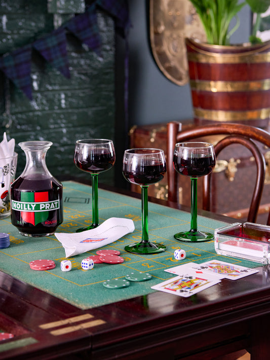 Vintage Retro Luminarc Emerald Green Cocktail Glasses Weston Table
