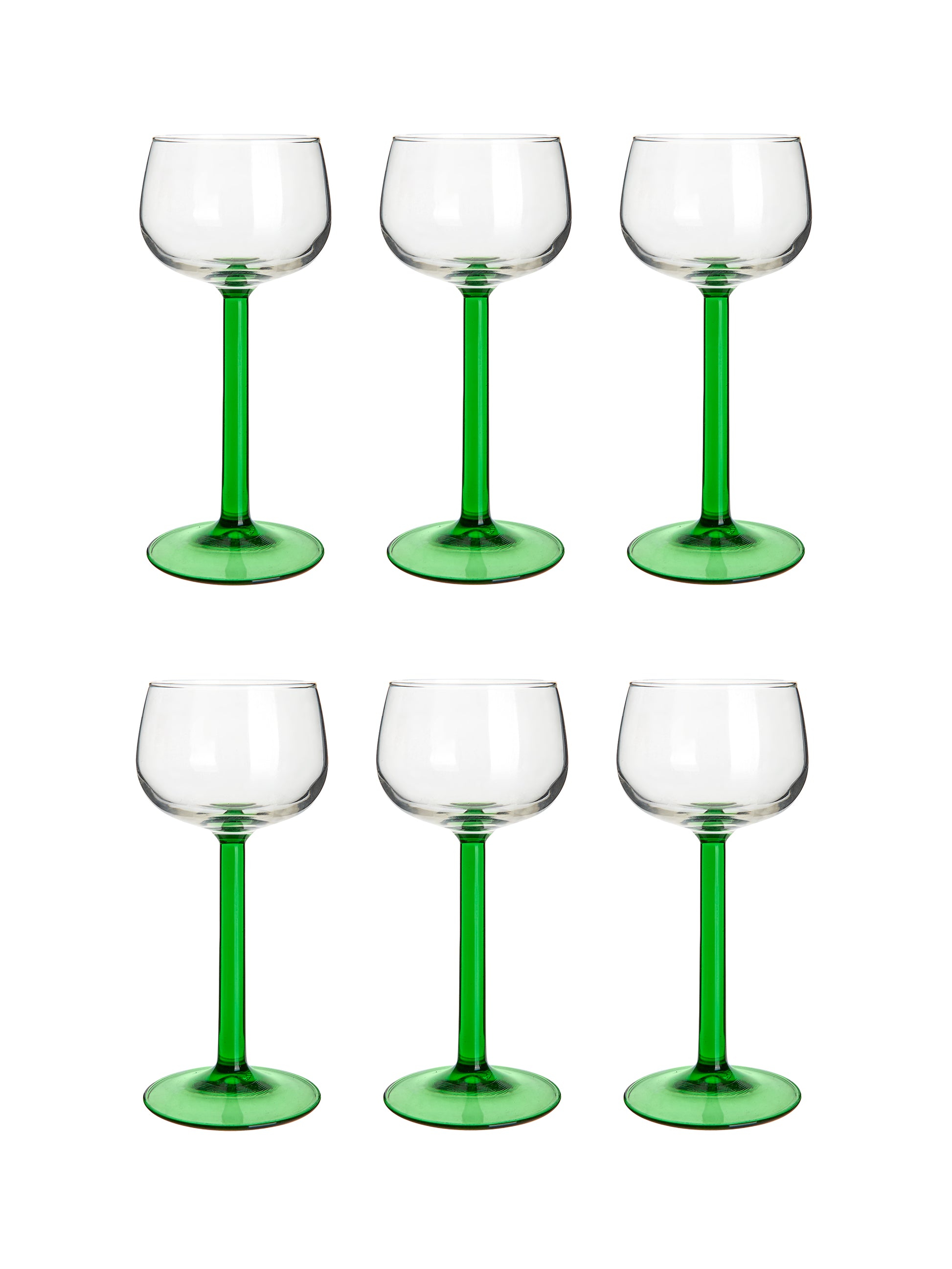 Vintage Retro Luminarc Emerald Green Cocktail Glasses Weston Table