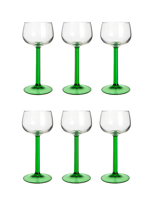 Vintage Retro Luminarc Emerald Green Cocktail Glasses Weston Table