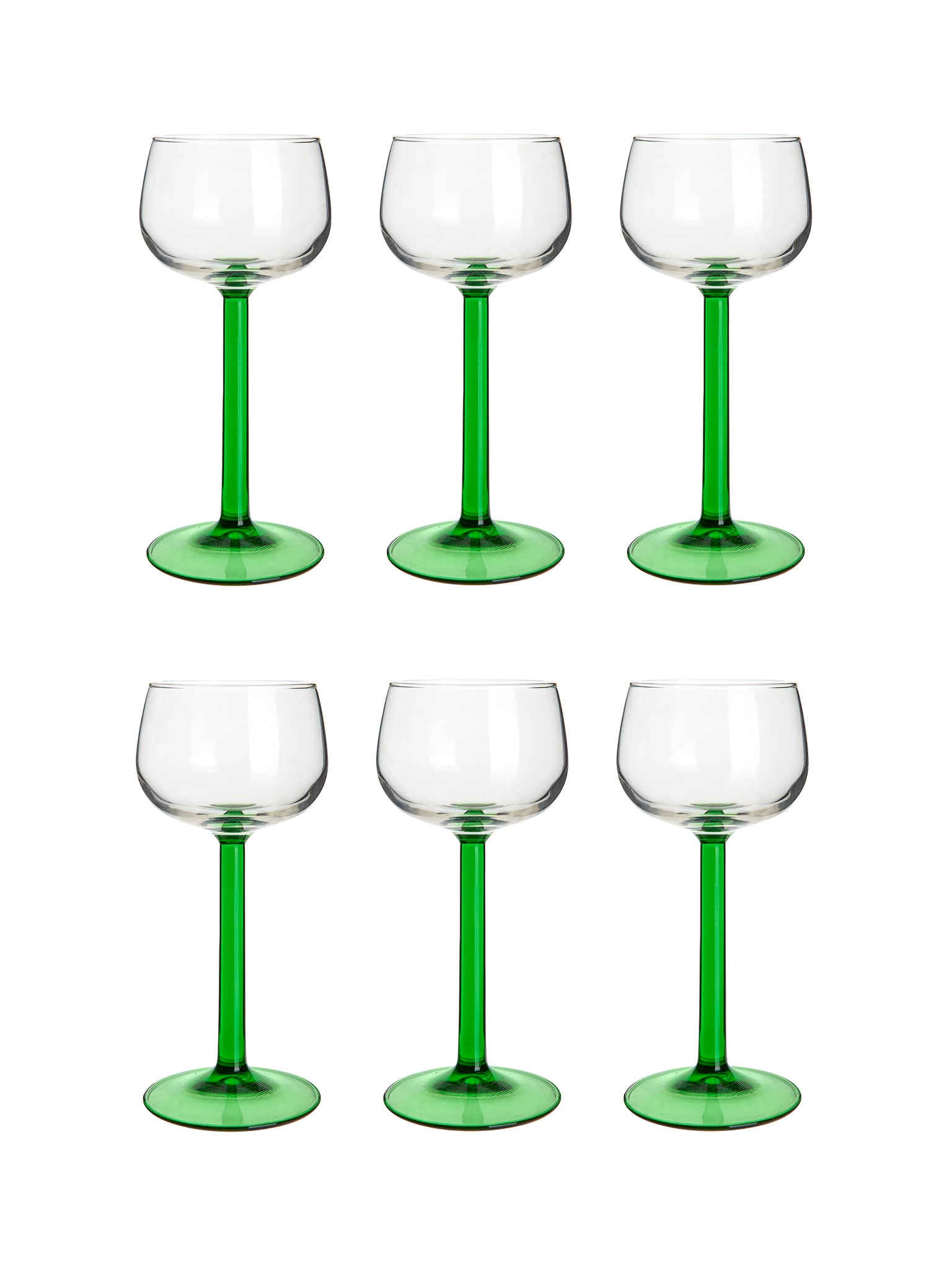 Vintage Retro Luminarc Emerald Green Cocktail Glasses Weston Table