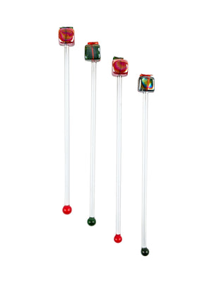  Vintage Retro Presents Glass Highball Cocktail Stirrers Weston Table 