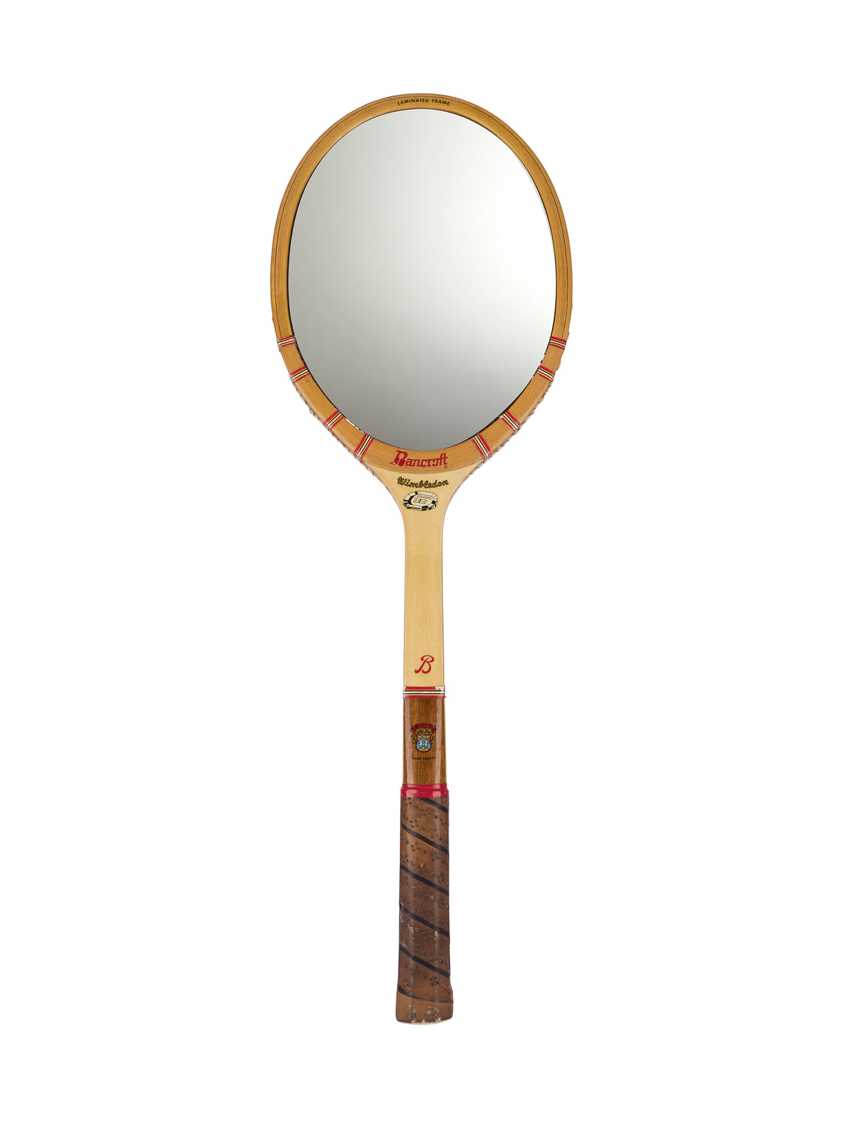 Vintage Retro Tennis Racquet Mirror Eleven Weston Table