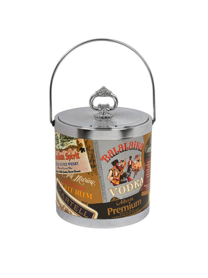  Vintage Retro Whiskey Label Ice Bucket Weston Table 