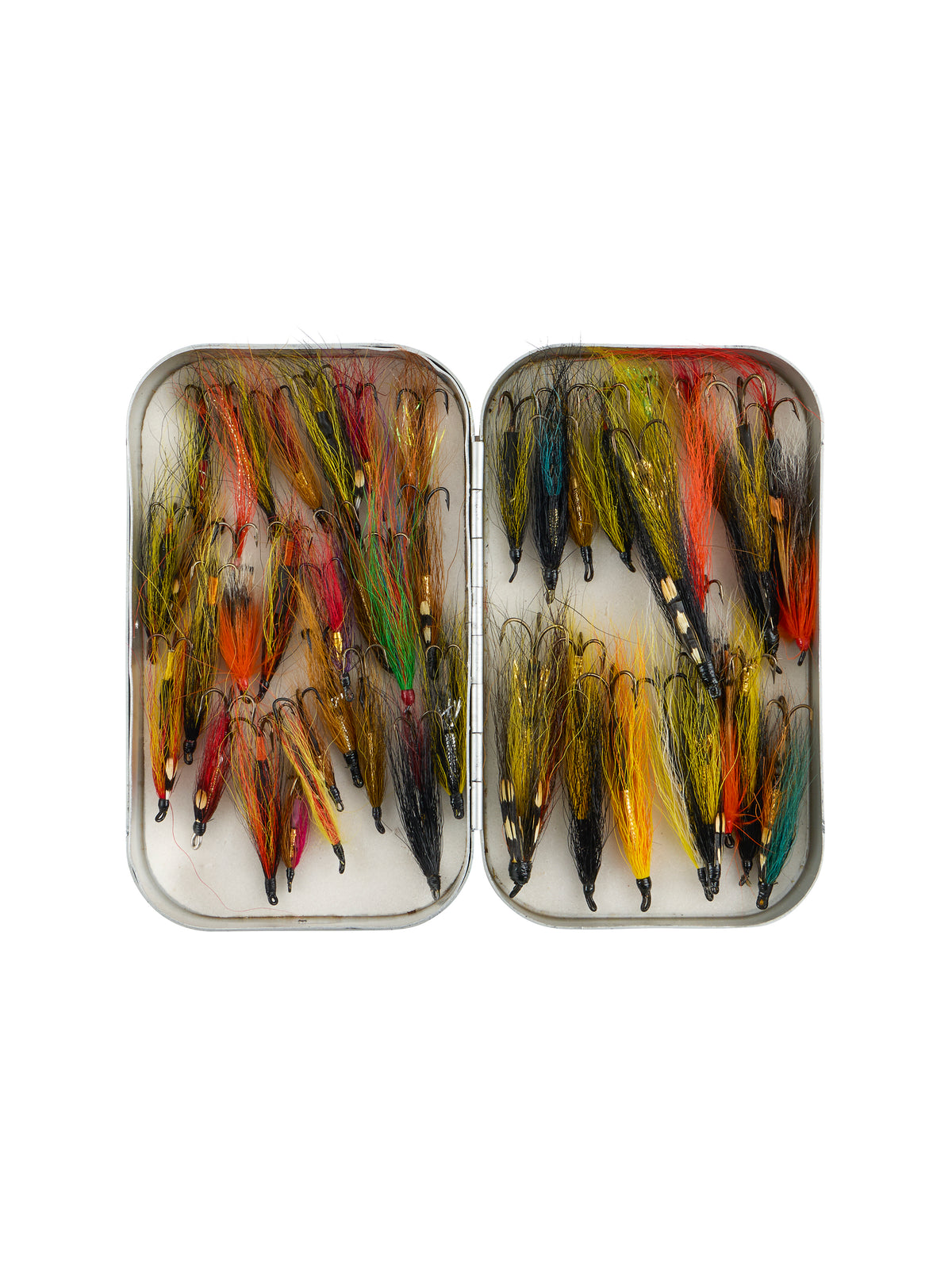 Vintage Richard Wheatley Salmon Fly Box 41 Flies Weston Table