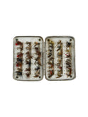 Vintage Richard Wheatley Small Trout Fly Box 48 Flies Weston Table