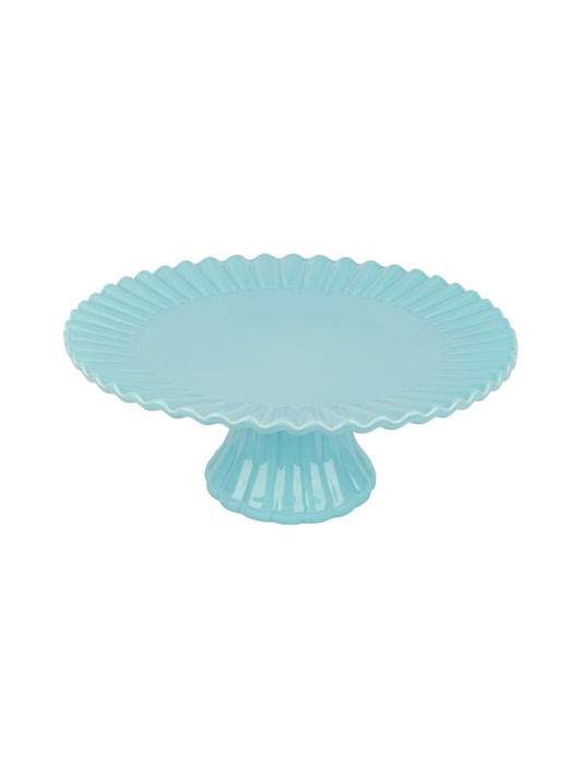 Vintage Robin's Egg Blue Fluted XL Cake Stand Weston Table
