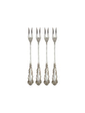 Vintage 1940s Rogers and Co Two Pronged Oyster Forks Set of Four Weston Table