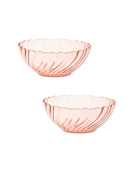 Vintage Rosaline Pink Swirl Berry Bowls Weston Table