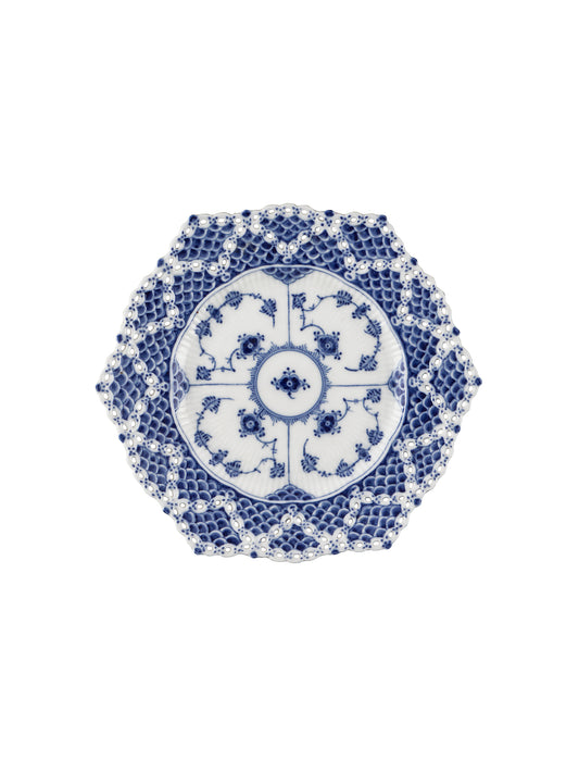 Vintage Royal Copenhagen Blue Fluted Double Lace Plate Two Weston Table