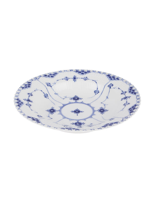Vintage Royal Copenhagen Blue Fluted Full Lace 10" Soup Bowl Weston Table
