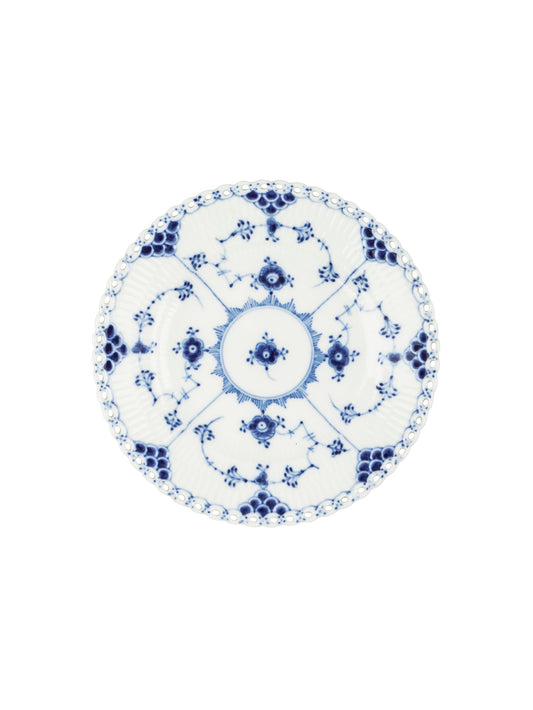 Vintage Royal Copenhagen Blue Fluted Full Lace Canape Plate Weston Table