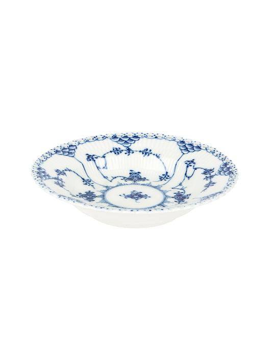 Vintage Royal Copenhagen Blue Fluted Full Lace Rimmed Fruit Bowl Weston Table
