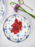 Vintage Royal Copenhagen Blue Fluted Half Lace Bowl on Foot Weston Table