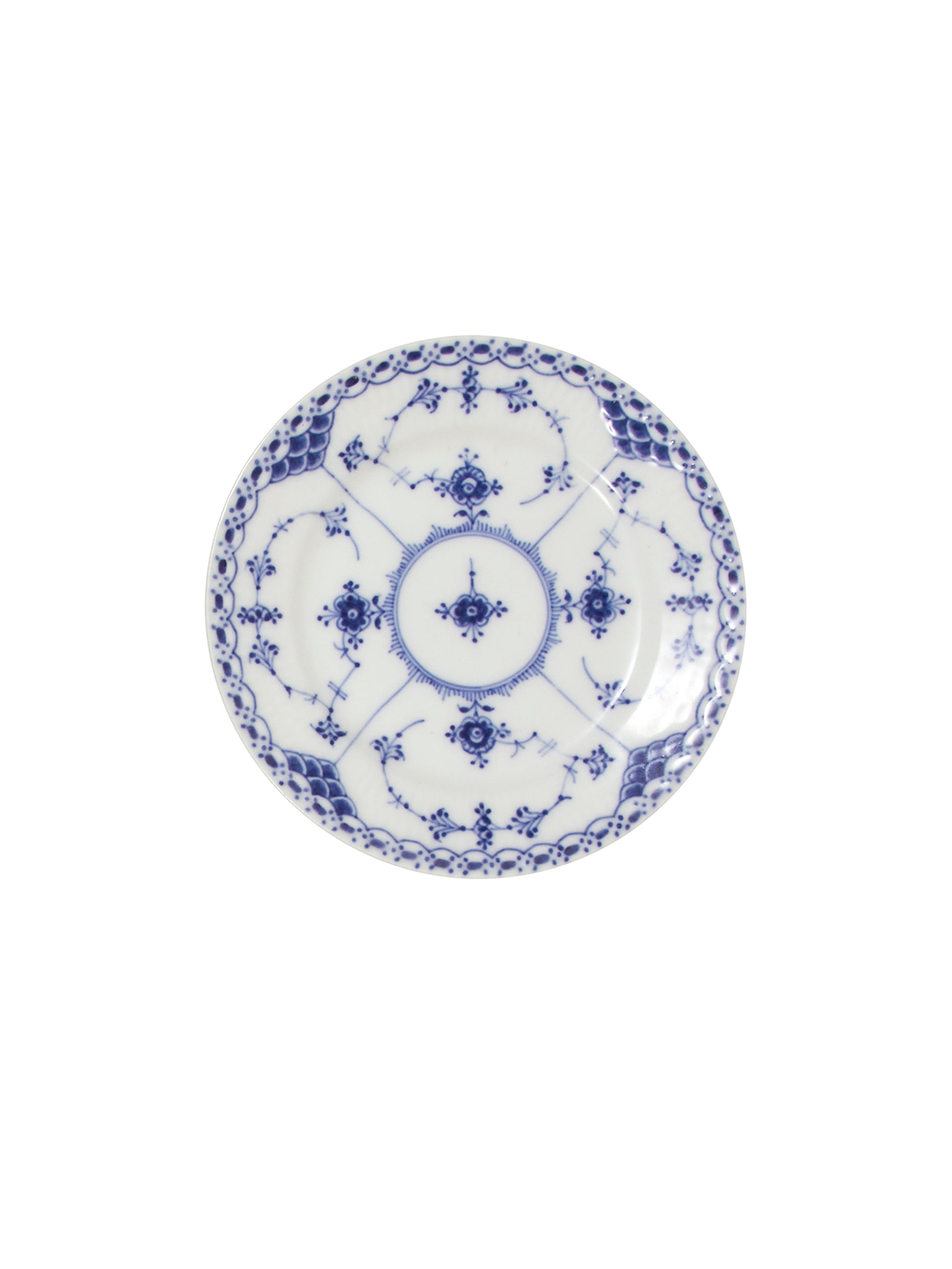 Vintage Royal Copenhagen Blue Fluted Half Lace Canape Plate Weston Table