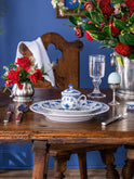 Vintage Royal Copenhagen Blue Fluted Half Lace Creme de Pots Weston Table