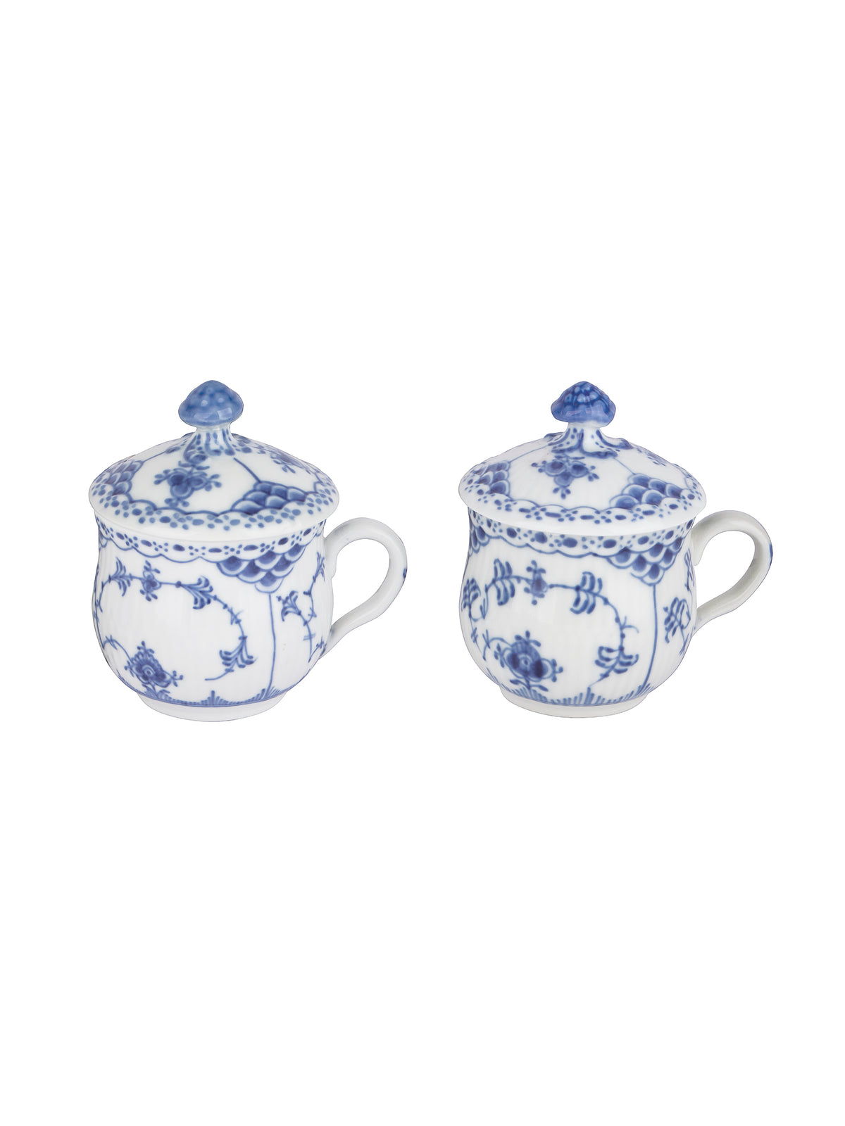 Vintage Royal Copenhagen Blue Fluted Half Lace Creme de Pots Weston Table