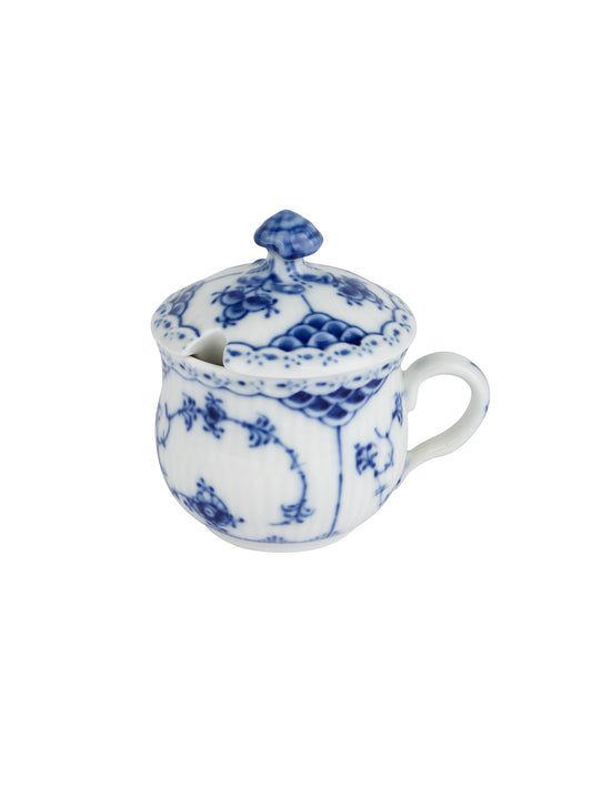 Vintage Royal Copenhagen Blue Fluted Half Lace Mustard Pot Weston Table