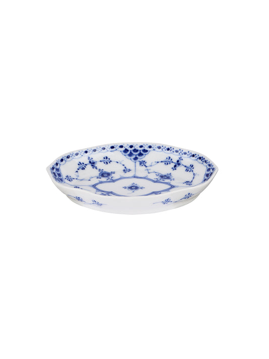 Vintage 1930s Royal Copenhagen Blue Fluted Half Lace Pickle Dish Medium Weston 
