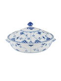 Vintage Royal Copenhagen Blue Fluted Half Lace Covered Vegetable Casserole Dish