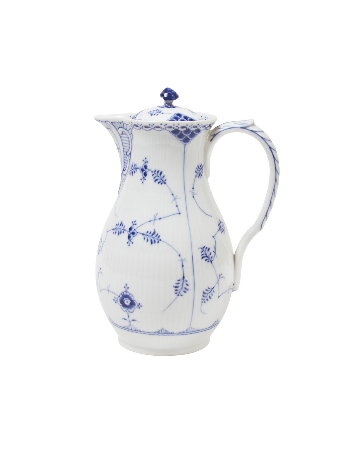 Vintage Royal Copenhagen Blue Fluted Half Lace Chocolate Pot Weston Table