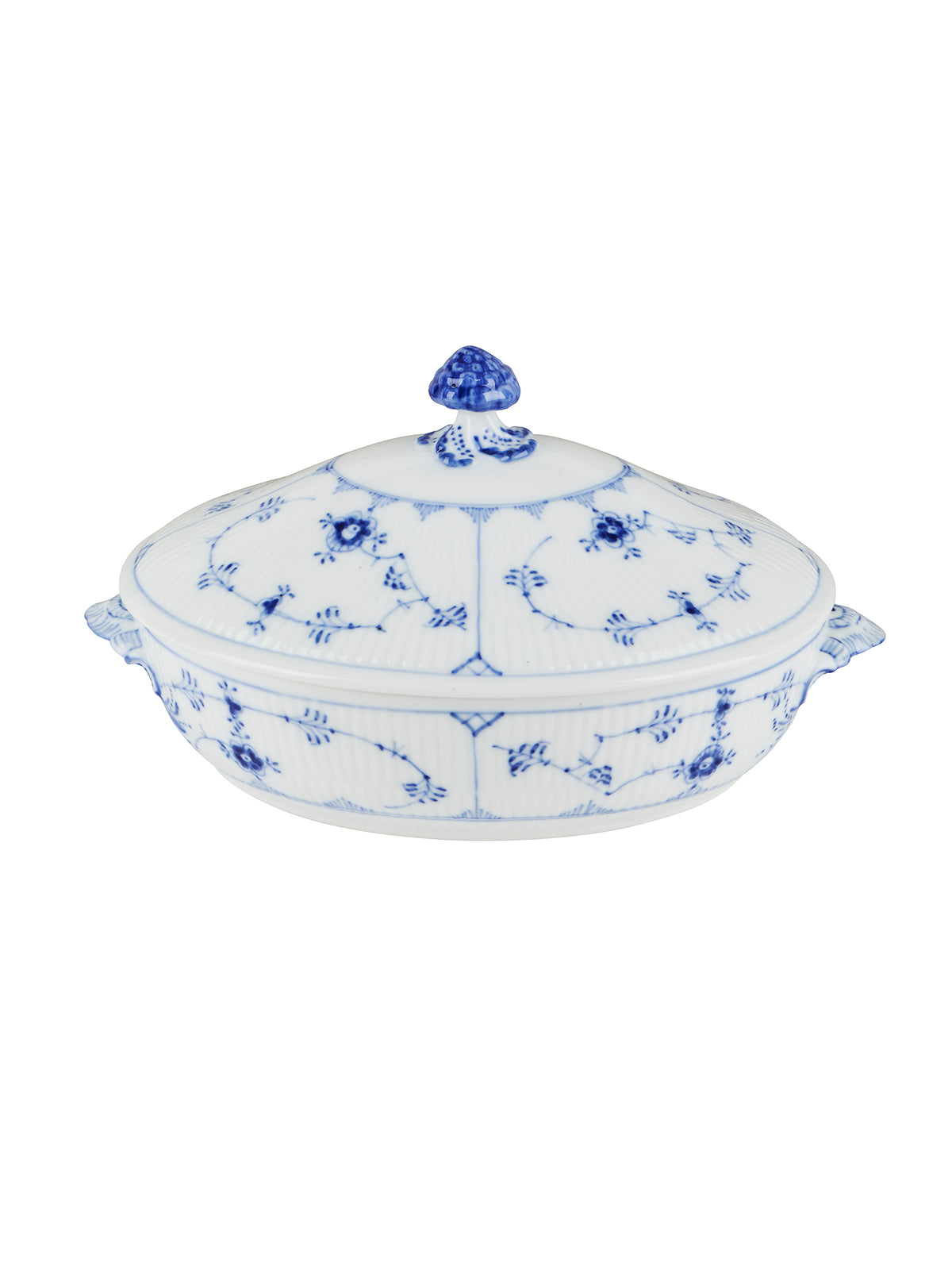 Vintage Royal Copenhagen Blue Fluted Plain Tureen Weston Table