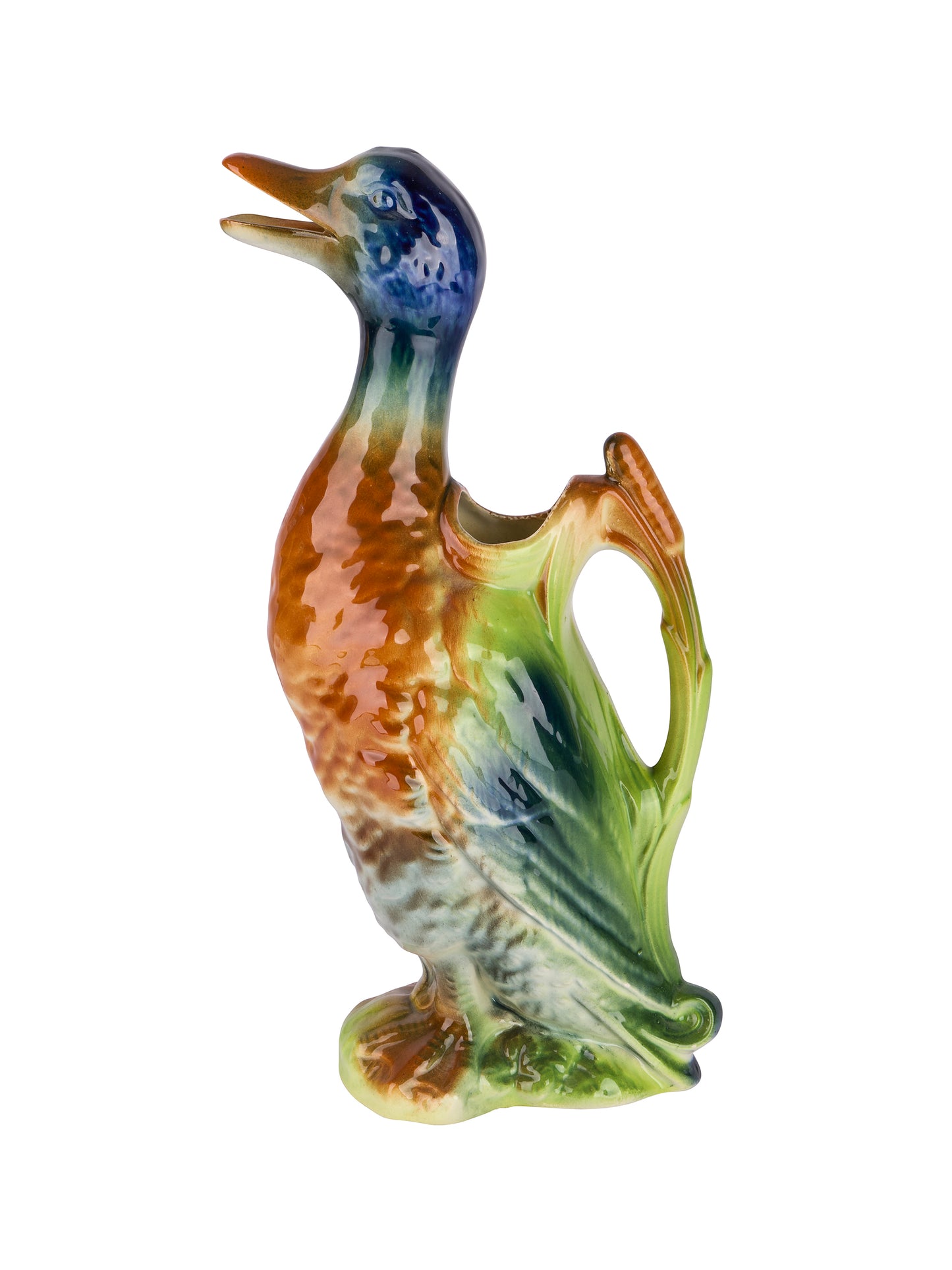 Vintage Saint Clément Majolica Duck Pitcher Weston Table
